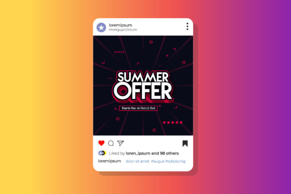 Summer Offer Social Media Vector Banner